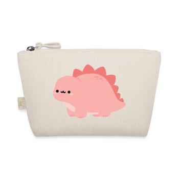Cute Pink Stegosaurus Dino - Organic Pouch - nature - Front