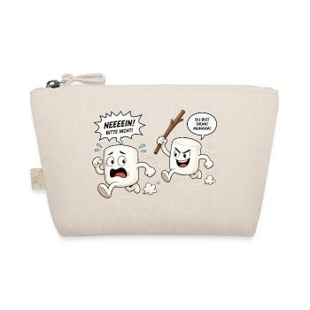 Lustige Marshmallow Verfolgungsjagd Comic  - Bio-Täschchen - Natur - Vorne