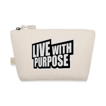 Live With Purpose Motivation Sinn Mindset Spruch - Bio-Täschchen - Natur - Vorne