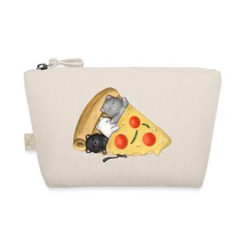 Des chats qui dorment à l’intérieur de la pizza cadeau mignon Kawaii pour la nourriture - Trousse biologique - nature - Devant
