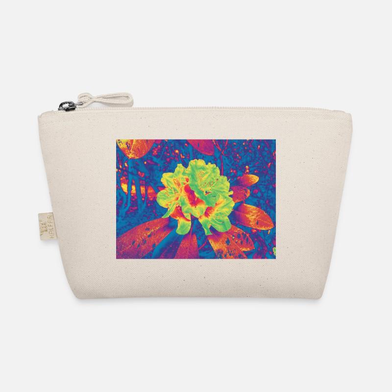 Neon Bloom Psychedelische Blume Bio-Täschchen