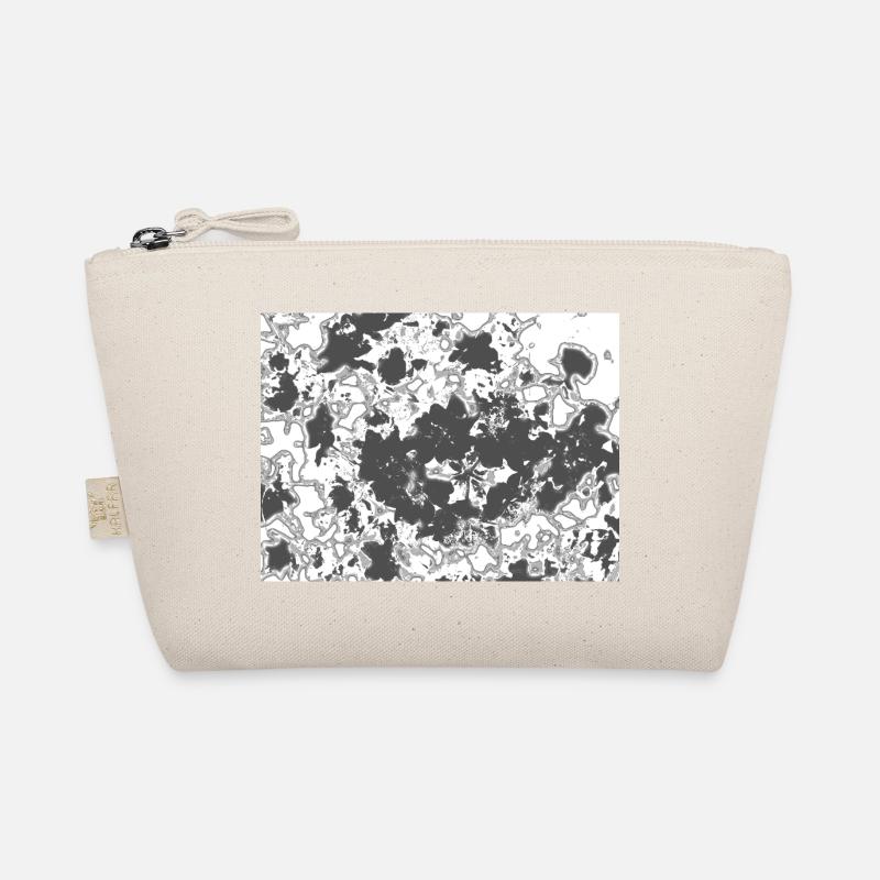 Black Blatten Silhouette Pattern - Organic Pouch - nature