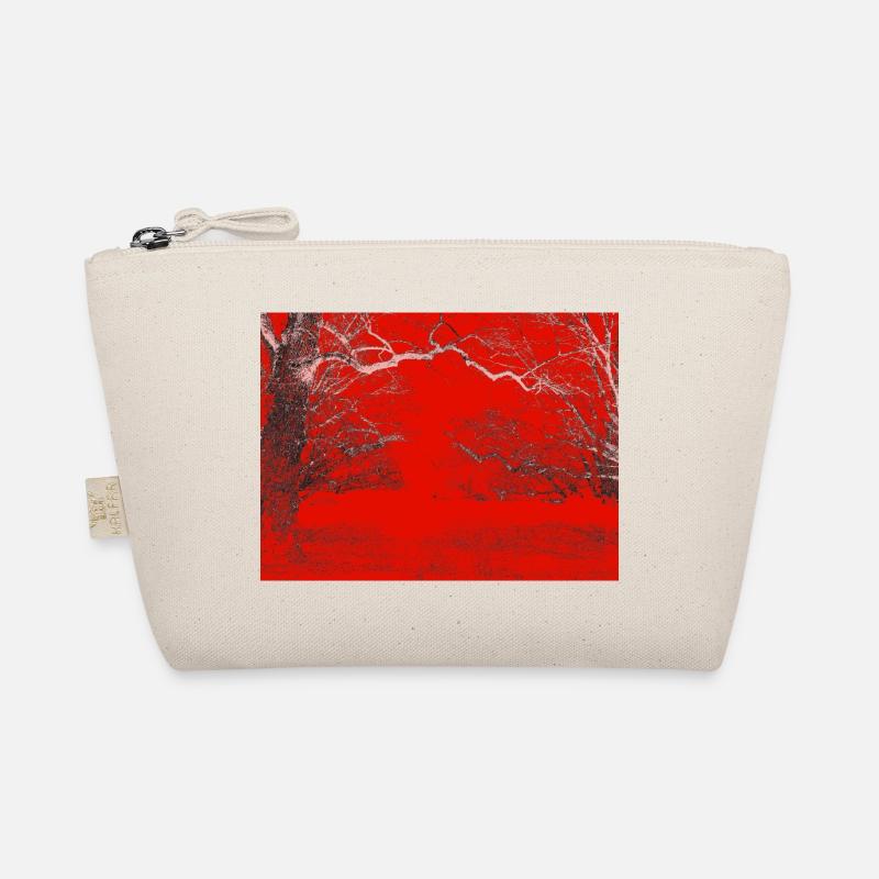 Red Forest Edge Contrast Organic Pouch