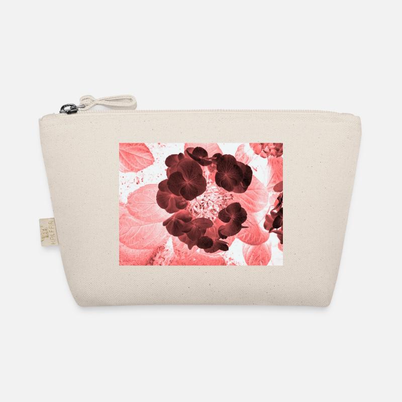 Rote Hydrangea Florales Muster Bio-Täschchen
