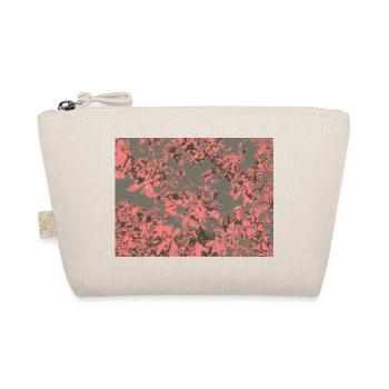 Motif gris rose feuille de corail - Trousse biologique - nature - Devant