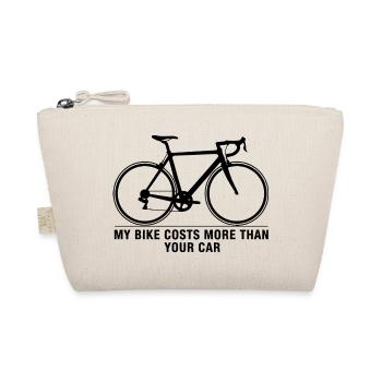 My Bike Costs More Funny Cycling Shirt - Organic Pouch - nature - Front
