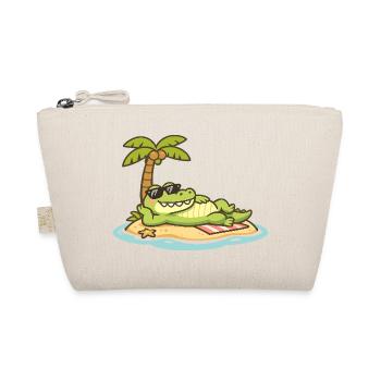 Crocodile de plage avec des lunettes de soleil - Trousse biologique - nature - Devant
