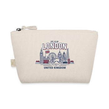 London Skyline Urban Blue - Organic Pouch - nature - Front