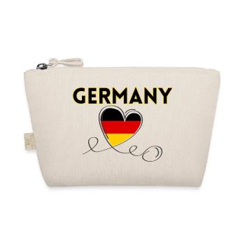 Germany German Football Soccer Ball Travel Retro - Organic Pouch - nature - Front
