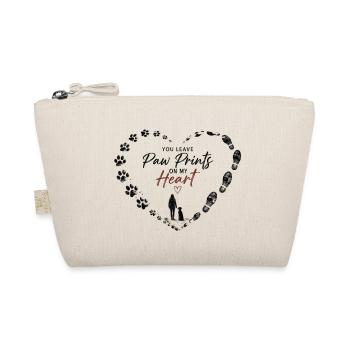 Empreintes de pattes sur mon cœur - Maîtresse & Chien - Trousse biologique - nature - Devant