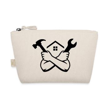 Handwerker Haus Werkzeug Emblem - Bio-Täschchen - Natur - Vorne