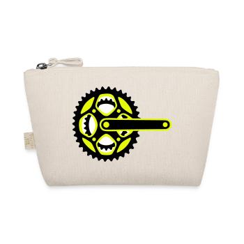 Bicycle Chainring Icon - Organic Pouch - nature - Front