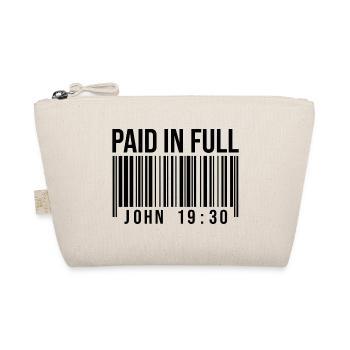 Paid In Full - John 19:30 - Barcode Streetwear - Bio-Täschchen - Natur - Vorne