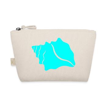Rangée de coquillages bleu turquoise - Trousse biologique - nature - Devant