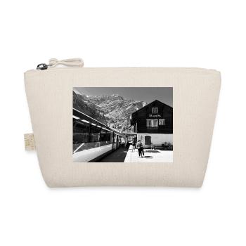 Station de montagne en noir et blanc - Trousse biologique - nature - Devant