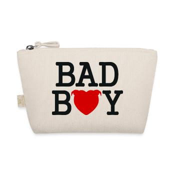 Bad boy head heart staffie - 045 - Organic Pouch - nature - Front