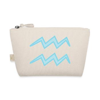 Wassermann Tierkreiszeichen Pastellblau - Bio-Täschchen - Natur - Vorne