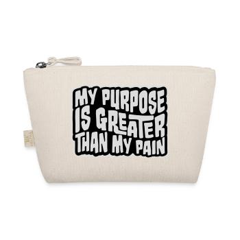 My Purpose Is Greater Than My Pain Meaning Quote Logo - Organic Pouch - nature - Front