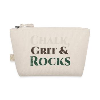 Chalk Grit & Rocks Motif - Organic Pouch - nature - Front