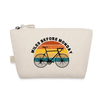 Silhouette du cycliste au coucher du soleil - Trousse biologique - nature - Devant