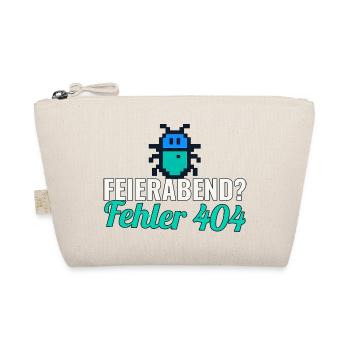 Feierabend? Fehler 404 – Shirt für Entwickler - Bio-Täschchen - Natur - Vorne