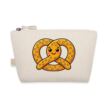 Lächelnde Brezel - Bio-Täschchen - Natur - Vorne