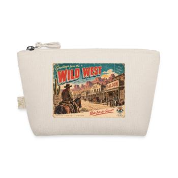 Grüße von der Wildwest-Retro-Postkarte - Bio-Täschchen - Natur - Vorne