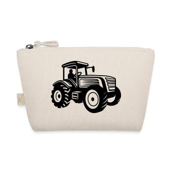 Traktor mit Fahrer Symbol - Bio-Täschchen - Natur - Vorne