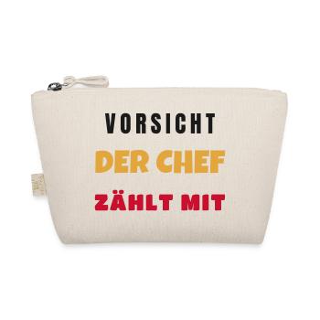Vorsicht Der Chef Zählt Mit Lustiger Büro Spruch - Bio-Täschchen - Natur - Vorne