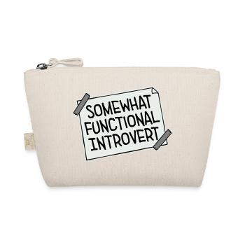 Somewhat Functional Introvert Spruch Logo Text - Bio-Täschchen - Natur - Vorne