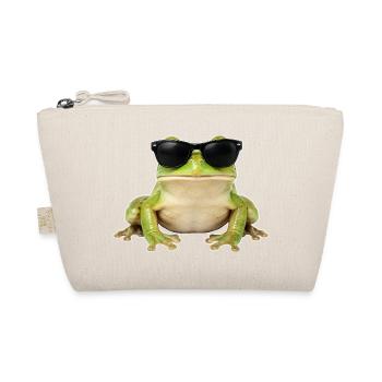 Cooler Frosch mit Sonnenbrille - Bio-Täschchen - Natur - Vorne