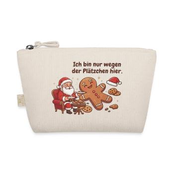 Weihnachtsplätzchen mit Santa - Bio-Täschchen - Natur - Vorne