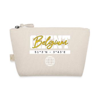 Gent Belgien Koordinaten Reise Souvenir - Bio-Täschchen - Natur - Vorne