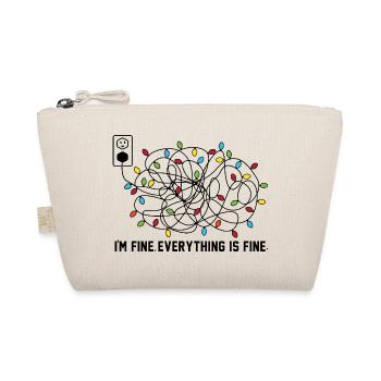 'm Fine Everything Is Fine Weihnachten Humor - Bio-Täschchen - Natur - Vorne
