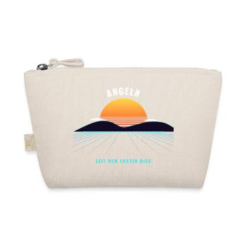 Angeln Retro Sonnenuntergang Vintage 80er - Bio-Täschchen - Natur - Vorne