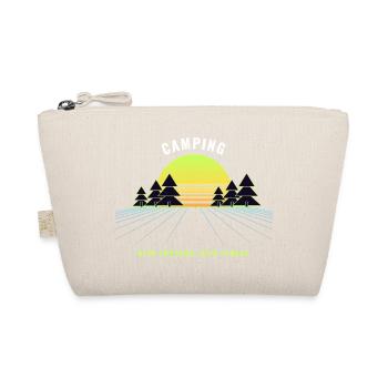 Camping Retro Sonnenuntergang Vintage 80er - Bio-Täschchen - Natur - Vorne