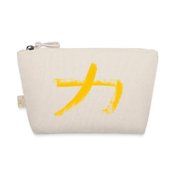 Kraft - Auf Japanisch / Kohle Schriftzeichen - Bio-Täschchen - Natur - Vorne