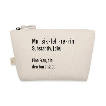 Musiklehrerin Substantiv Definition Musik Geschenk - Bio-Täschchen - Natur - Vorne
