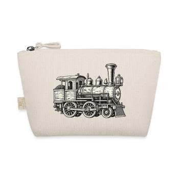Dampflok Vintage Historische Eisenbahn - Bio-Täschchen - Natur - Vorne