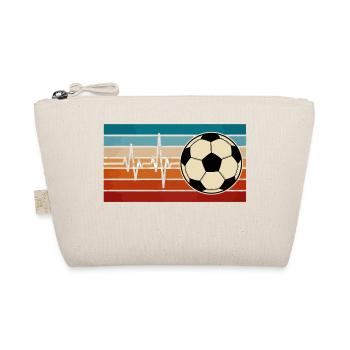 Fußball Herzschlag Herzschlag Herzschlag - Bio-Täschchen - Natur - Vorne