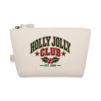 Holly Jolly Club Weihnachtsemblem - Bio-Täschchen - Natur - Vorne