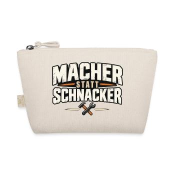 Macher statt Schnacker – Lustiger Handwerker Spruc - Bio-Täschchen - Natur - Vorne
