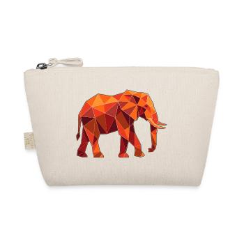 Poly Stil Elefant - Bio-Täschchen - Natur - Vorne