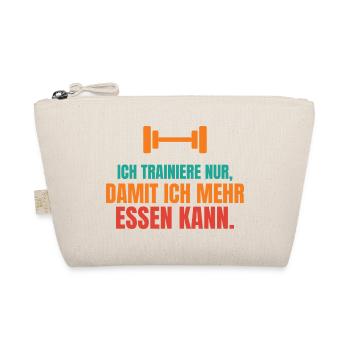 Ich trainiere nur, damit ich mehr essen kann - Bio-Täschchen - Natur - Vorne