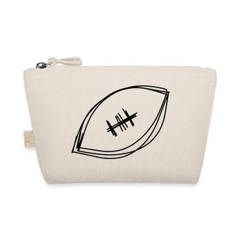 Football handgezeichnet - Bio-Täschchen - Natur - Vorne
