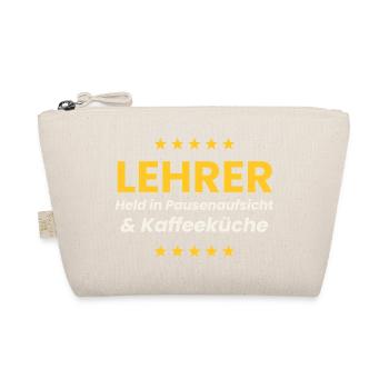 Lehrer Shirt Pausenaufsicht Kaffeeküche Lustig - Bio-Täschchen - Natur - Vorne