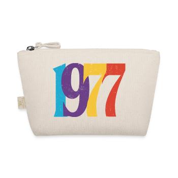 Geboren 1977 Geburtstagsgeschenk Geburtstag 77 - Bio-Täschchen - Natur - Vorne