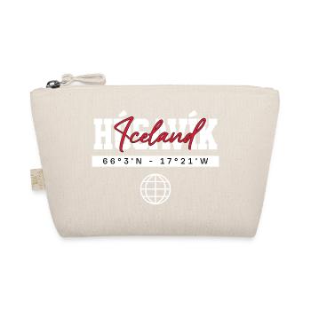 Húsavík Island Koordinaten Reise Souvenir - Bio-Täschchen - Natur - Vorne