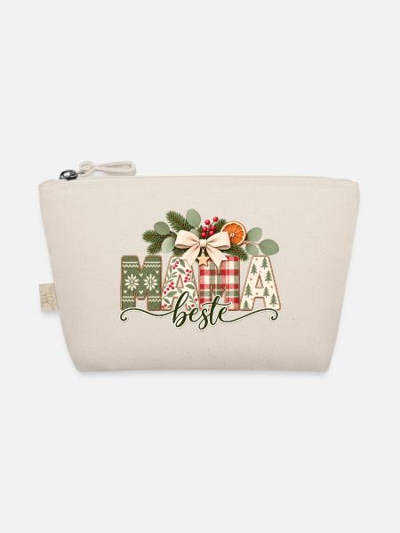 Beste Mama – Weihnachten Geschenk - Bio-Täschchen - Natur