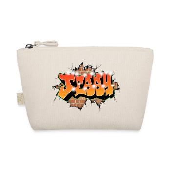 Jessy Graffiti Name: Hot Orange Brick Wall Smash - Bio-Täschchen - Natur - Vorne